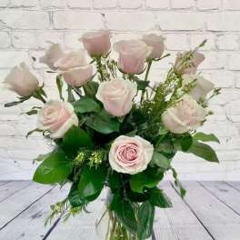 Dozen Pink Roses