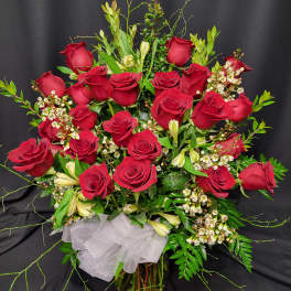 2 Dozen Red Long Stem Roses - or Choose Color