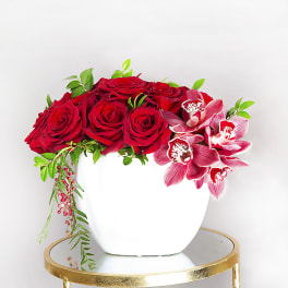 Red Roses & Orchids