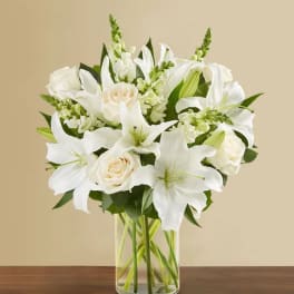 Classic All-White Arrangement
