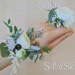 Texture Ranun Corsage & Boutonniere Set