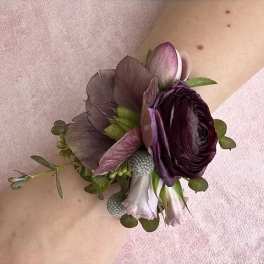 Purple Hues Wrist Corsage