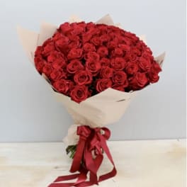 Wrapped Red Rose Bouquet - WeHo