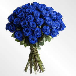 Sapphire Elegance Blue Rose Hand-Tied Bouquet