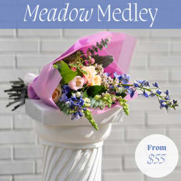 Meadow Medley Wrapped Bouquet