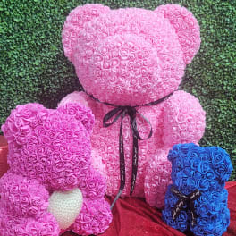 Cute Adorable Rose Teddy Bear.