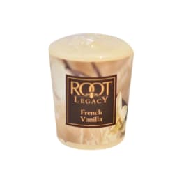 French vanilla candle in a glass jar