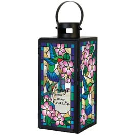 Always & Forever Stained Glass Lantern