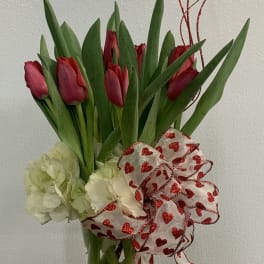 Radiantly Red Tulip Bouquet
