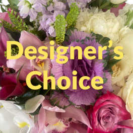 Mixed bouquet with pink, white, and lavender flowers