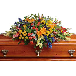 Colorful Reflections Casket Spray