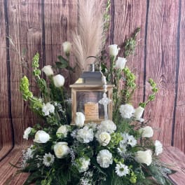 Memorial Lantern floral tribute