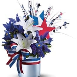 Red, White and Blue Fireworks Bouquet