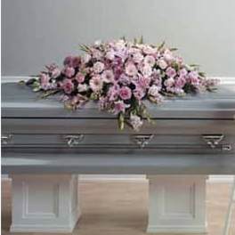 Lavender Casket Cover SF53-11 Full Spray