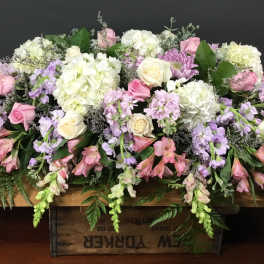 Pink and Lavendar Casket Spray