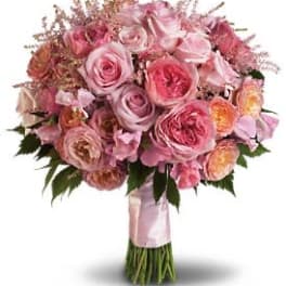 Pink Rose Garden Bouquet
