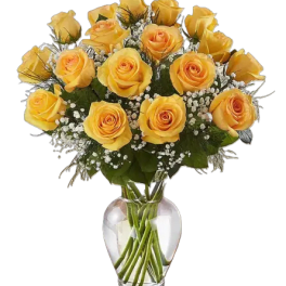 1 Dozen Yellow Rose Arrangement