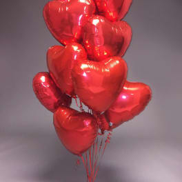 Red Heart Balloon Bouquet