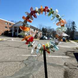 Colorful Glass Sun Catcher Garden Stake