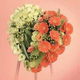 SF90-11 - Gerber Daisy Heart Easel