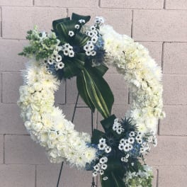 Custom Funeral Celebration of Life Standing Fresh Florals Spray