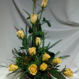 Dozen Roses - something a little different styled