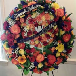 Standing Double Ring Memorial Wreathes