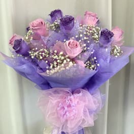 Hong Kong Style Roses - Lavender & Purple