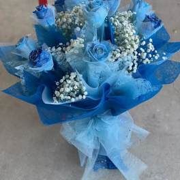 Hong Kong Style Roses - Baby Blue & Blue