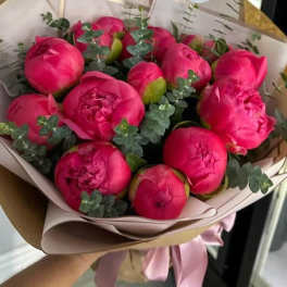 Dozen of Pink Peonies (MINIMUM OF 24 HOUR NOTICE)