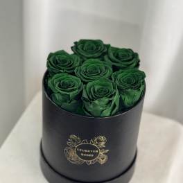 Forever Roses in Green