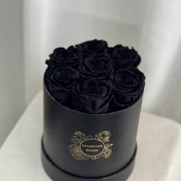 Forever Roses in Black