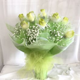 Hong Kong Style Roses - Bright Green