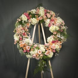 Pastel Funeral Wreath