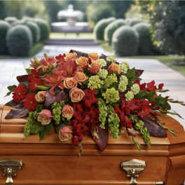 A Fond Farewell Casket Spray by Teleflora
