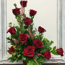 Classic Devotion Rose Basket