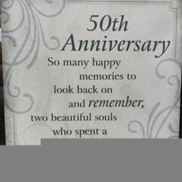50th Anniversary Ceramic Plaque with Easel