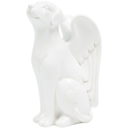 White angel figurine with folded wings