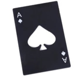 Ace of spades playing card on a white background