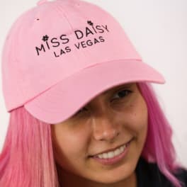 Miss Daisy Hat in Pink & Black