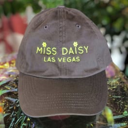 Miss Daisy Dad Hat in Grey & Neon Green