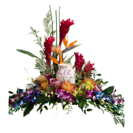 Tropical Tribute Urn Arrangement
