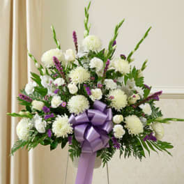 Heartfelt Sympathies Lavender Standing Basket