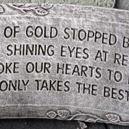 Garden Bench “ A heart of gold stopped beating”