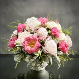 Coral and blush Peony Bliss - Pasadena Florist