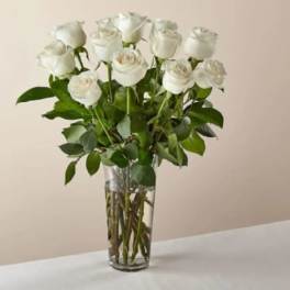 Long Stem White Rose Bouquet