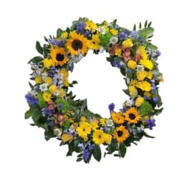 Sympathy Wreath- Sunflowers