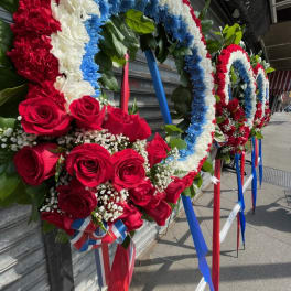 Patriotic Standing Sympathy Wreath