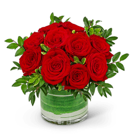 One Dozen Rosy Posy Red Roses