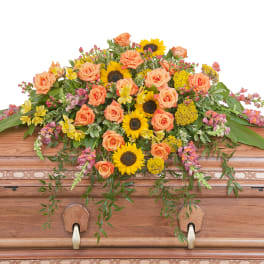 Heaven's Sunset Casket Spray